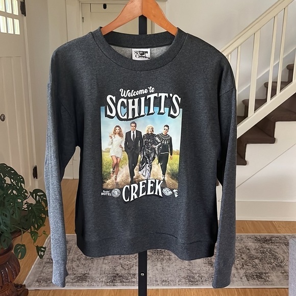 SCHITT’S CREEK Graphic Crewneck Sweatshirt Gray NWT Size Medium - Picture 2 of 12
